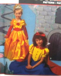 8514 SIMPLICITY GIRLS FAIRY TALE GOWNS, OVERSKIRT, CAPE PATTERN 2-6 UNCUT